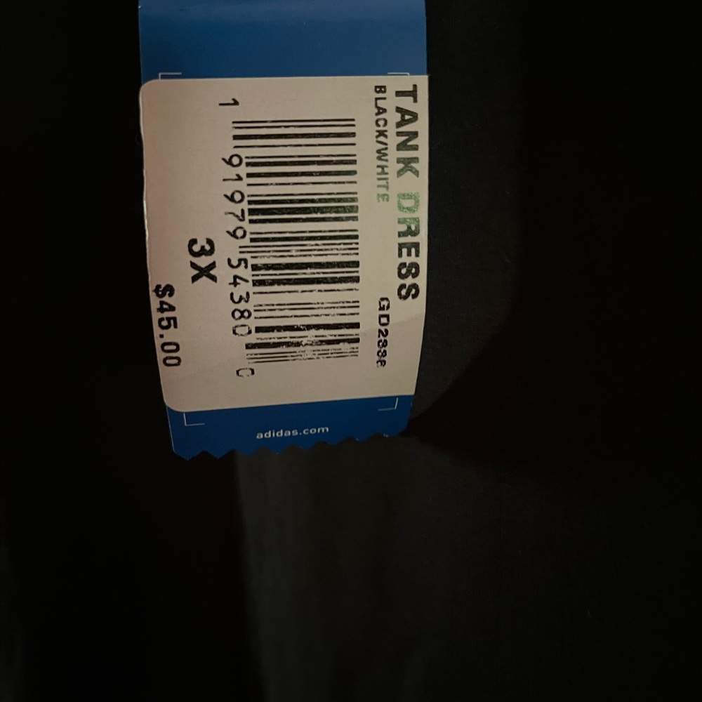 Adidas Body Con Tank Dress 3 Stripe Plus Size - Picture 2 of 3